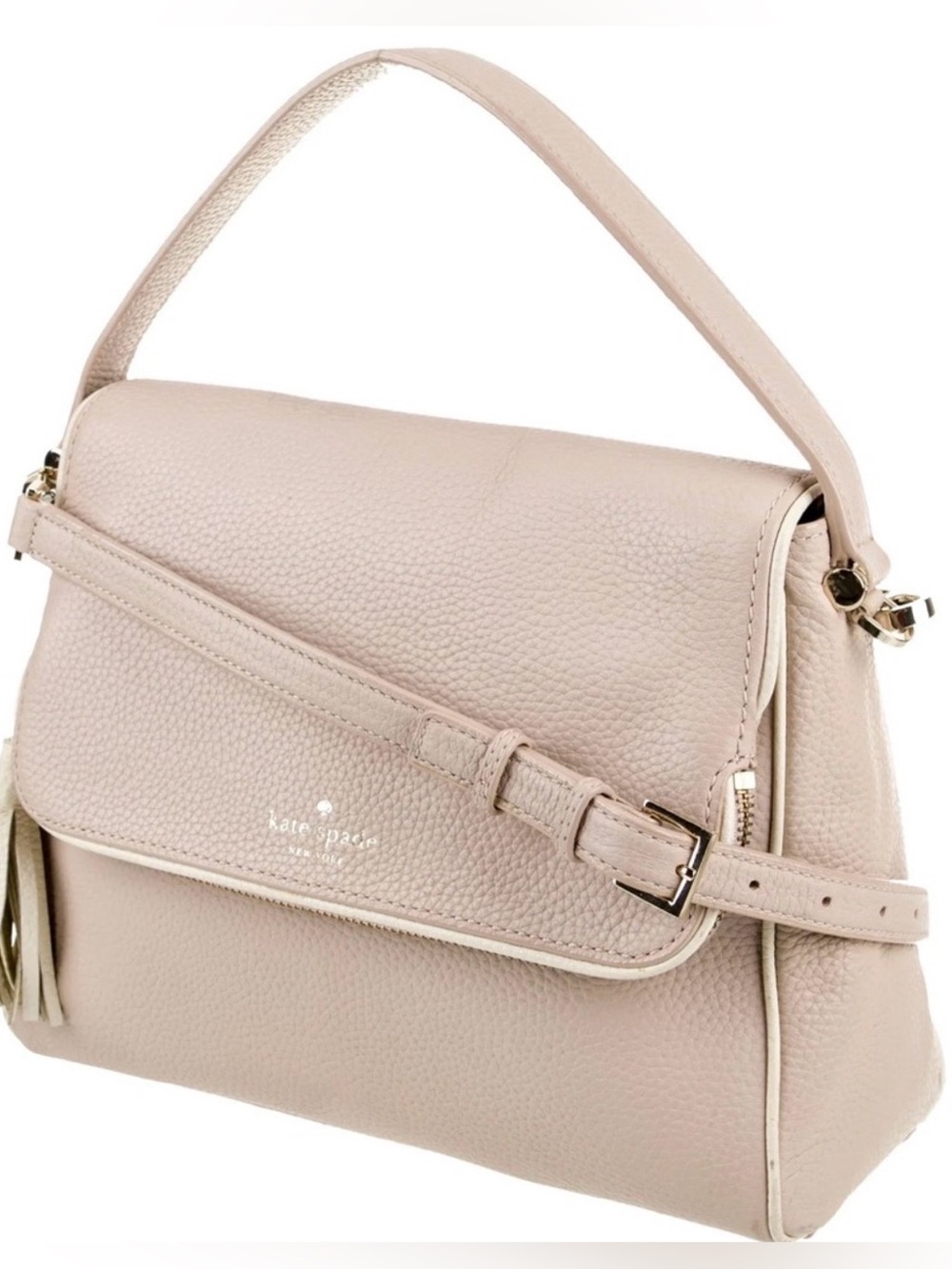 Kate Spade Chester Street Miri Rose Cloud Cement Leather Bag NWOT